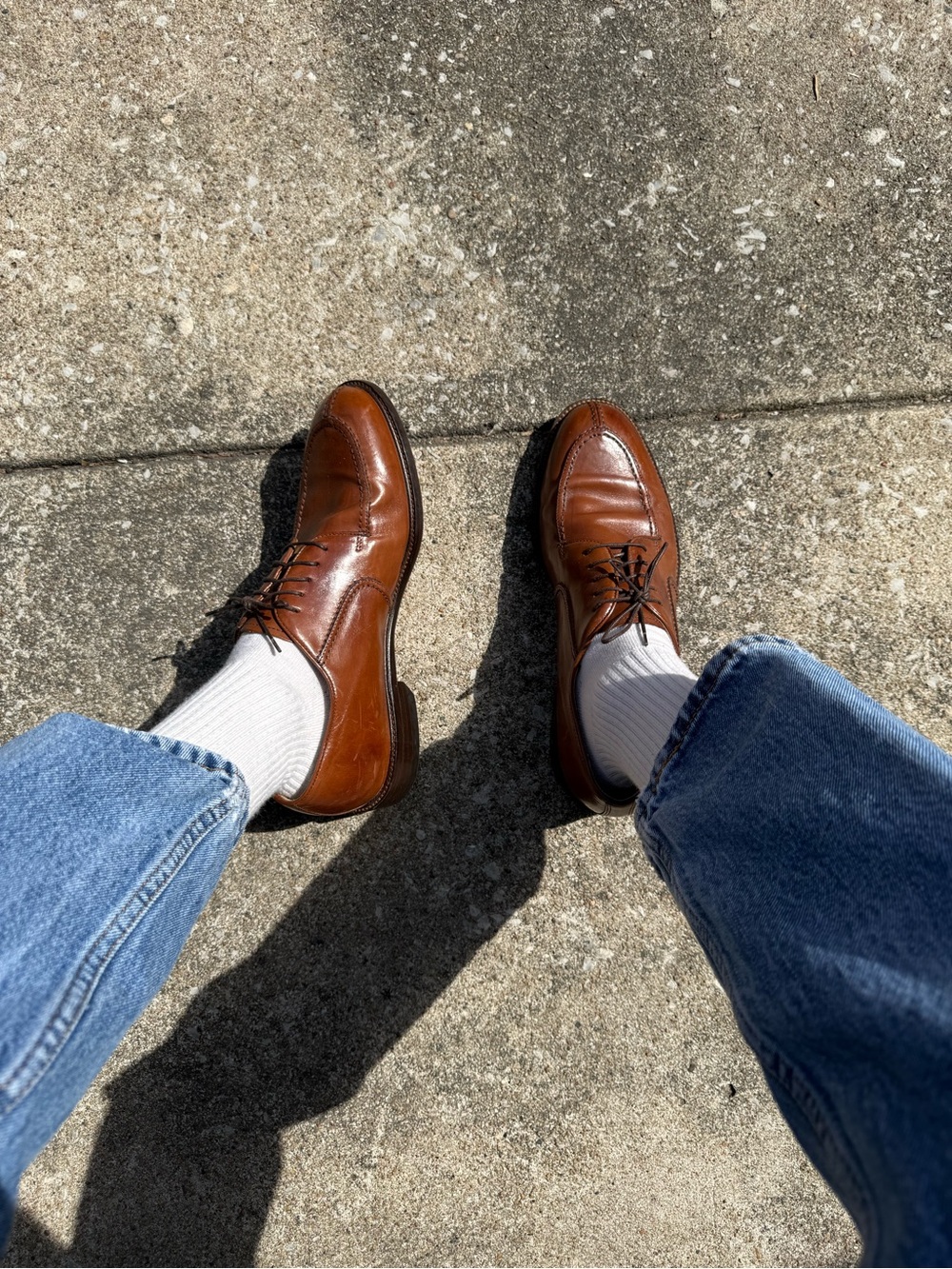 Pronto Uomo Italian Cognac Brown Leather Oxford Dress Shoes